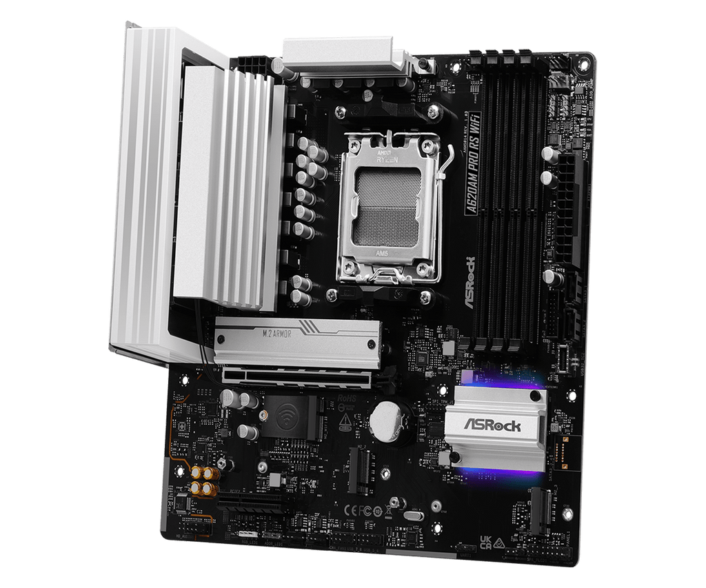ASRock A620AM Pro RS WiFi AM5 Micro-ATX Motherboard DDR5