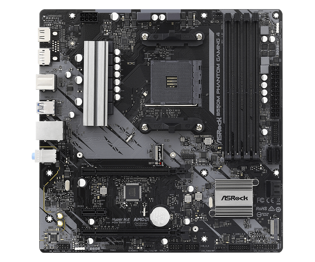 ASRock B550M Phantom Gaming 4 AM4 Micro-ATX Motherboard