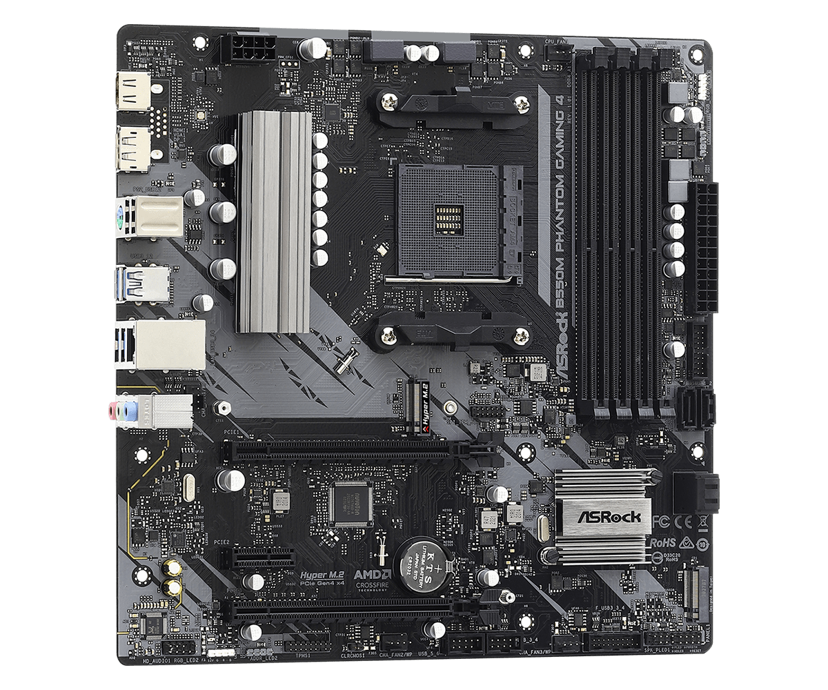 ASRock B550M Phantom Gaming 4 AM4 Micro-ATX Motherboard