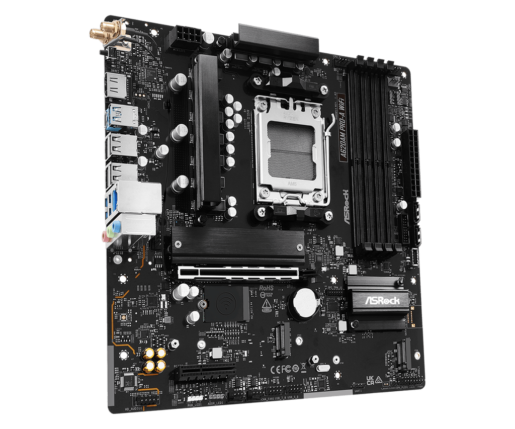 ASRock A620AM Pro-A WiFi AM5 Micro-ATX DDR5 Motherboard