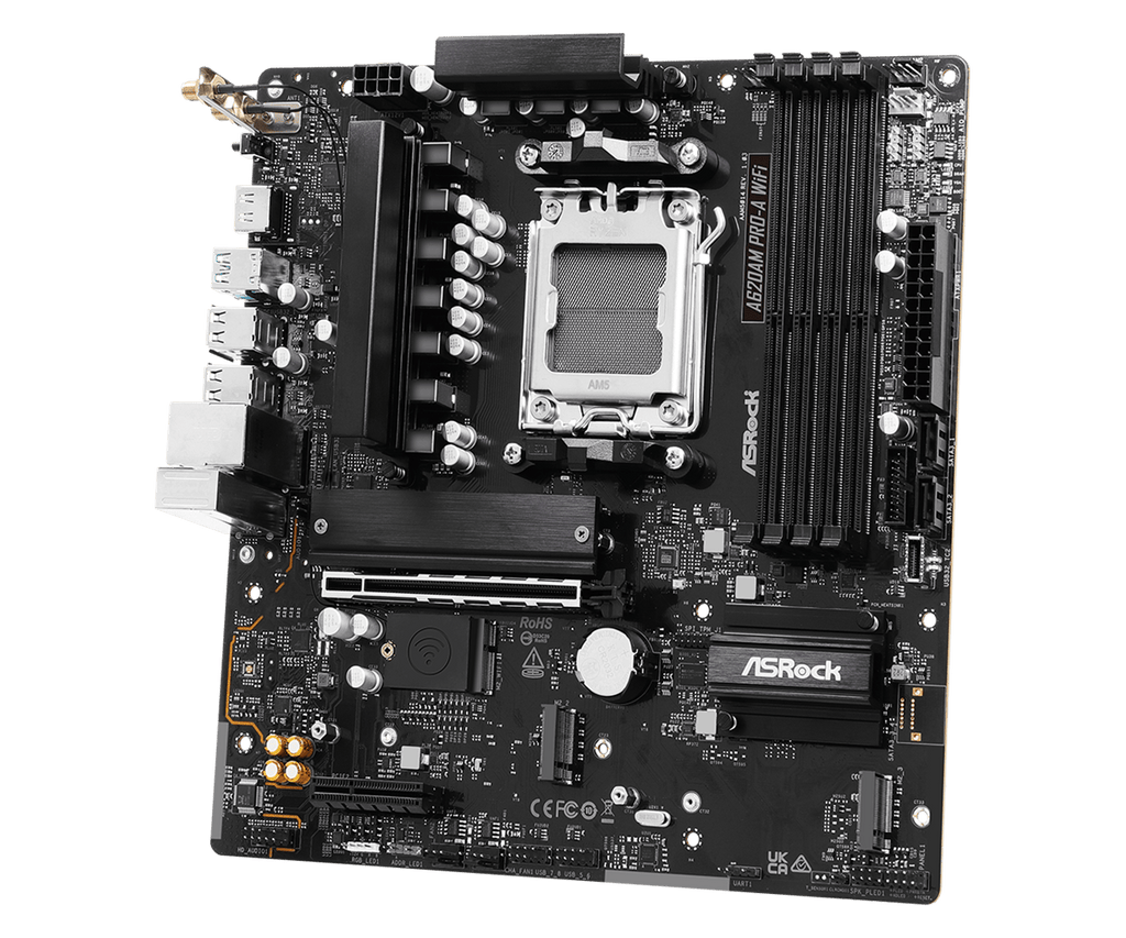 ASRock A620AM Pro-A WiFi AM5 Micro-ATX DDR5 Motherboard