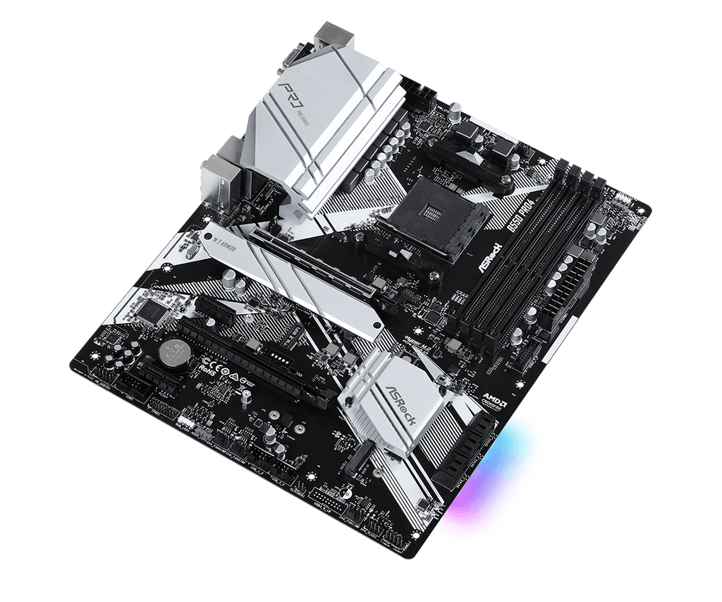 ASRock B550 Pro4 AM4 ATX Motherboard - DDR4, Dual M.2