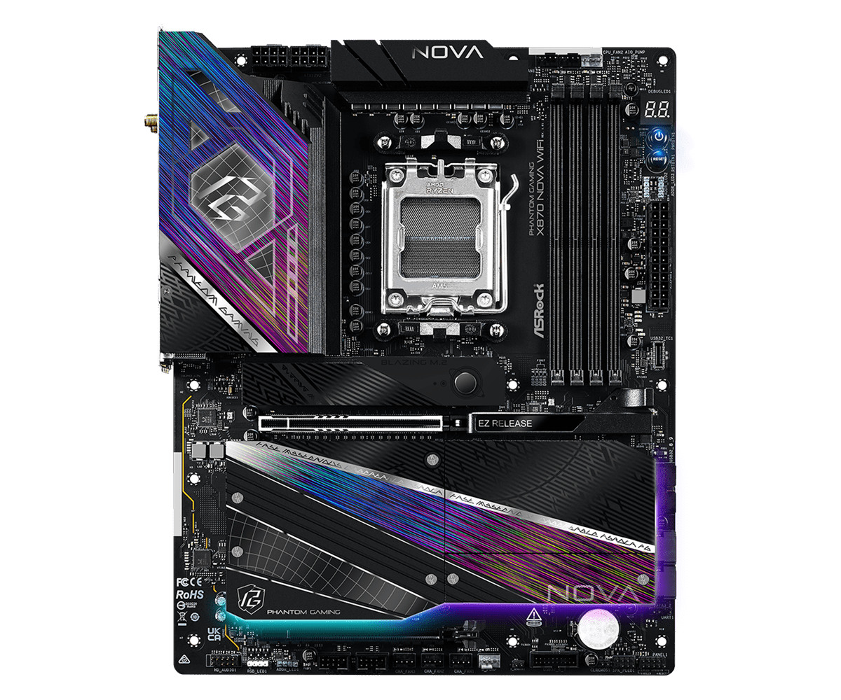 ASRock Phantom Gaming X870 Nova WiFi AM5 ATX Motherboard