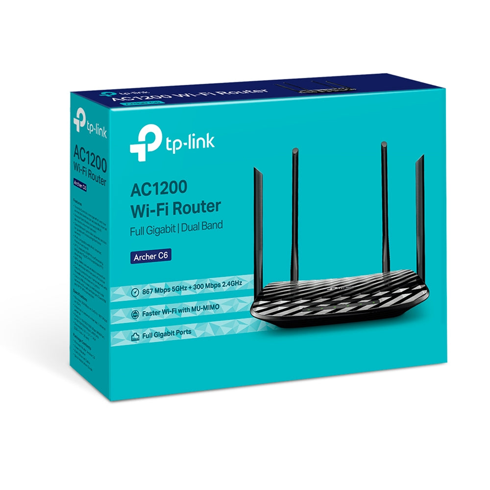 TP-Link (Archer C6) AC1200 Wireless MU-MIMO Gigabit Router
