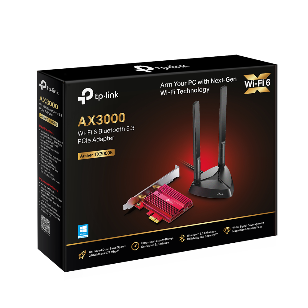 AX3000 Wi-Fi 6 Bluetooth 5.3 PCIe Adapter 7