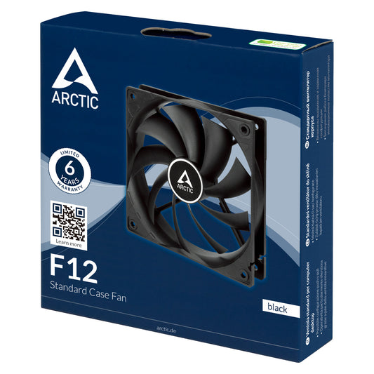 Arctic F12 Low Noise 12cm Case Fan with 9 Blades & Fluid Dynamic 1350 RPM - Tech Syndicate