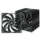 Arctic F12 Low Noise 12cm Case Fan with 9 Blades & Fluid Dynamic 1350 RPM Value Pack - Tech Syndicate 