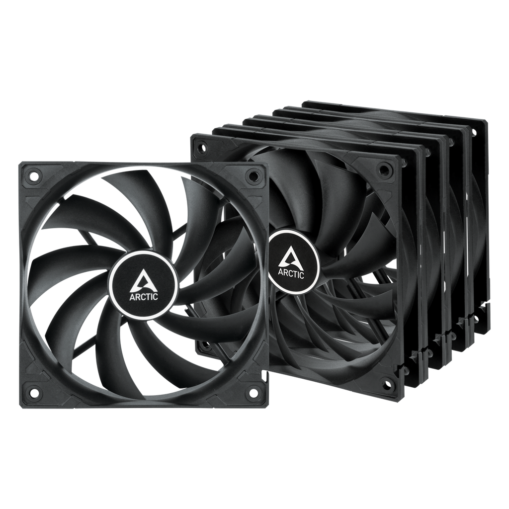 Arctic F12 Low Noise 12cm Case Fan with 9 Blades & Fluid Dynamic 1350 RPM Value Pack - Tech Syndicate