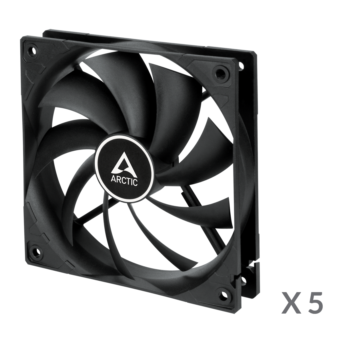 Arctic F12 Low Noise 12cm Case Fan with 9 Blades & Fluid Dynamic 1350 RPM Value Pack - Tech Syndicate 