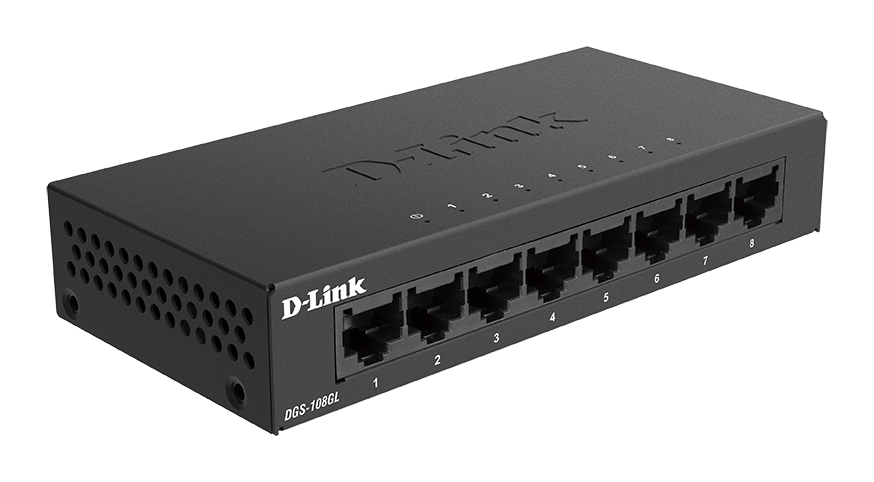 D-Link DGS-108GL 8-Port Gigabit Desktop Switch - Unmanaged - Tech Syndicate