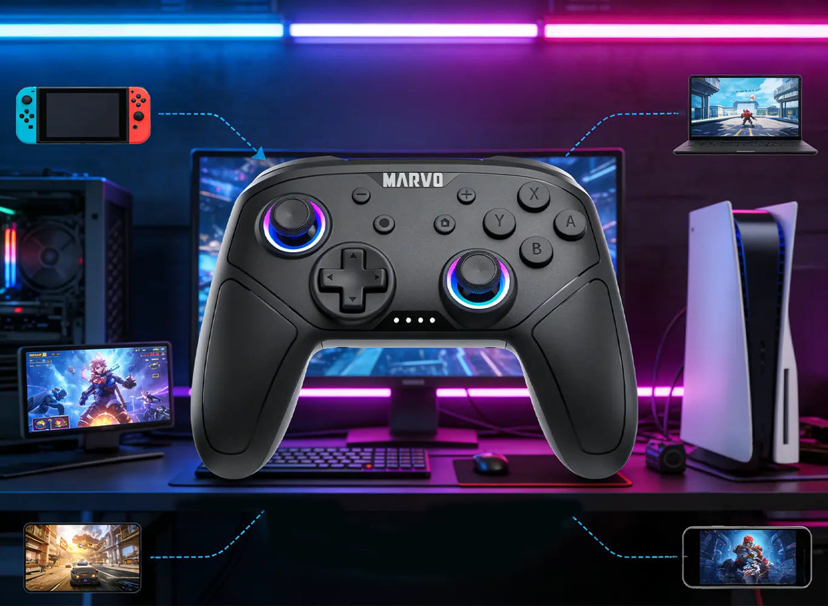 Marvo GT-80 Pact 60 Wireless Gaming Controller - PS3/PS4/Switch/PC