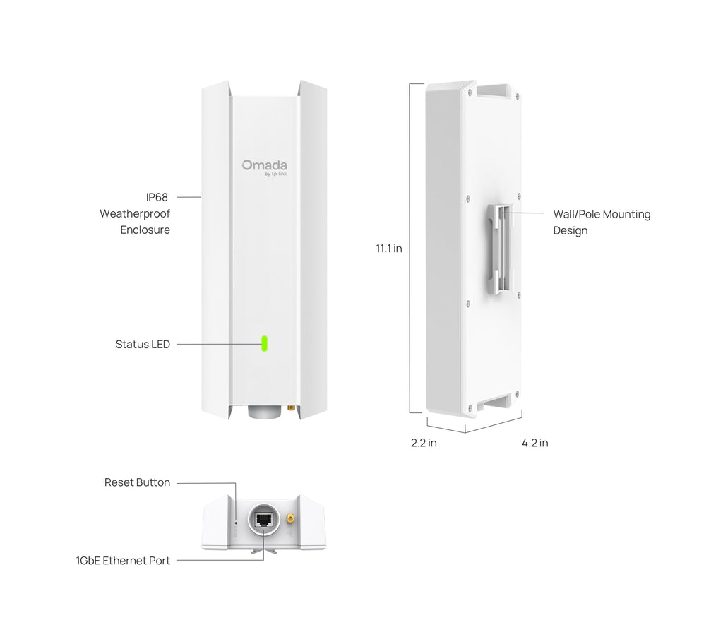 TP-Link EAP650-Outdoor AX3000 WiFi 6 Outdoor Access Point