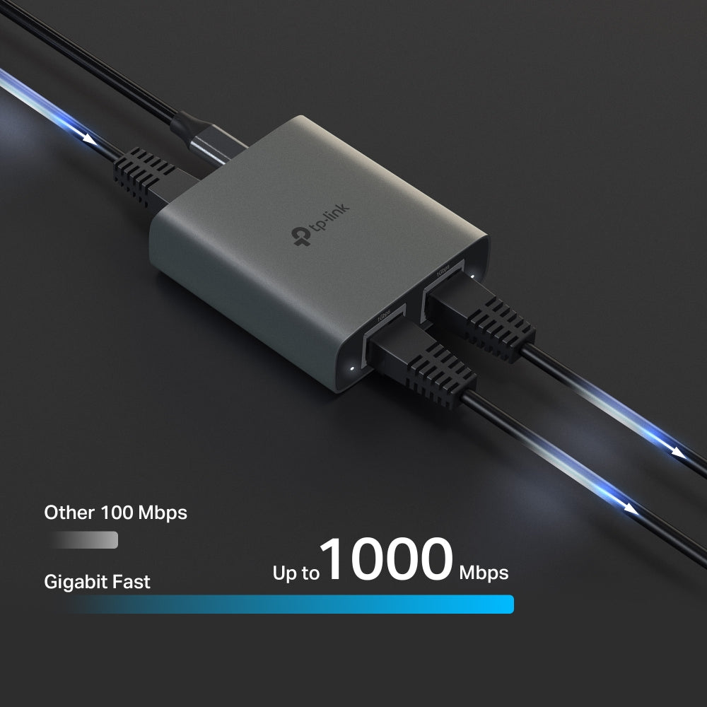 1 to 2 Gigabit Ethernet Splitter 4