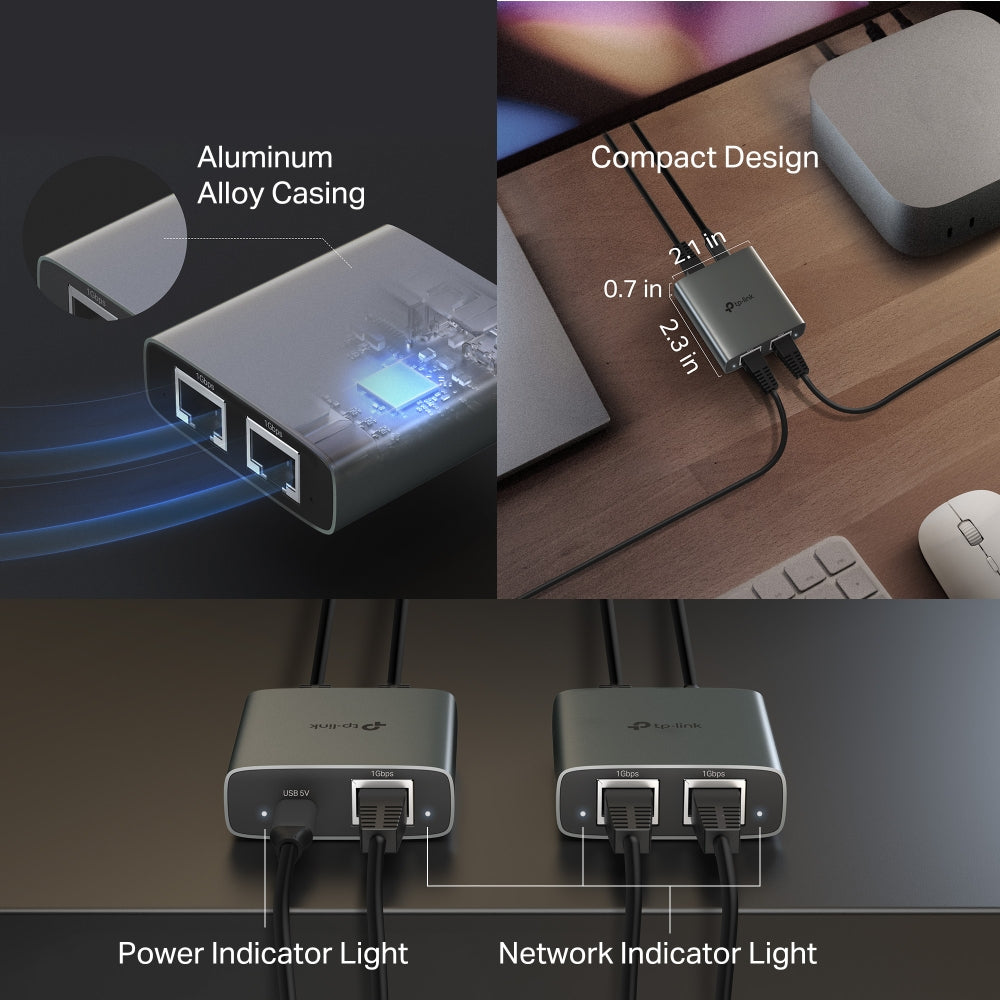 1 to 2 Gigabit Ethernet Splitter 7