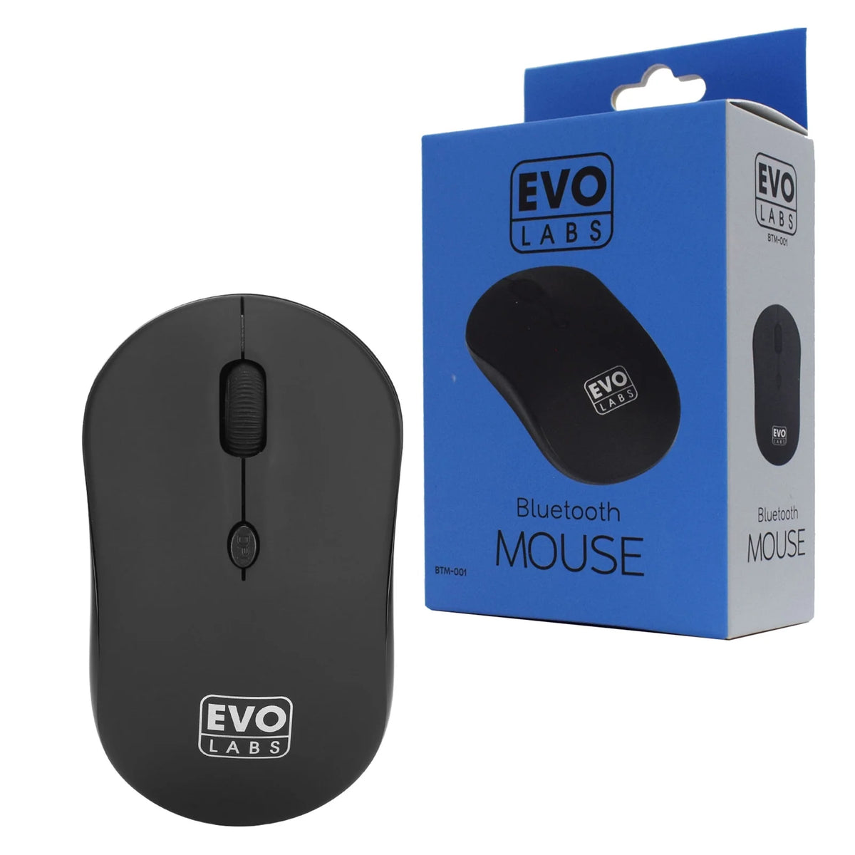 Evo Labs BTM-001 Bluetooth Mouse 800 DPI Matte Black