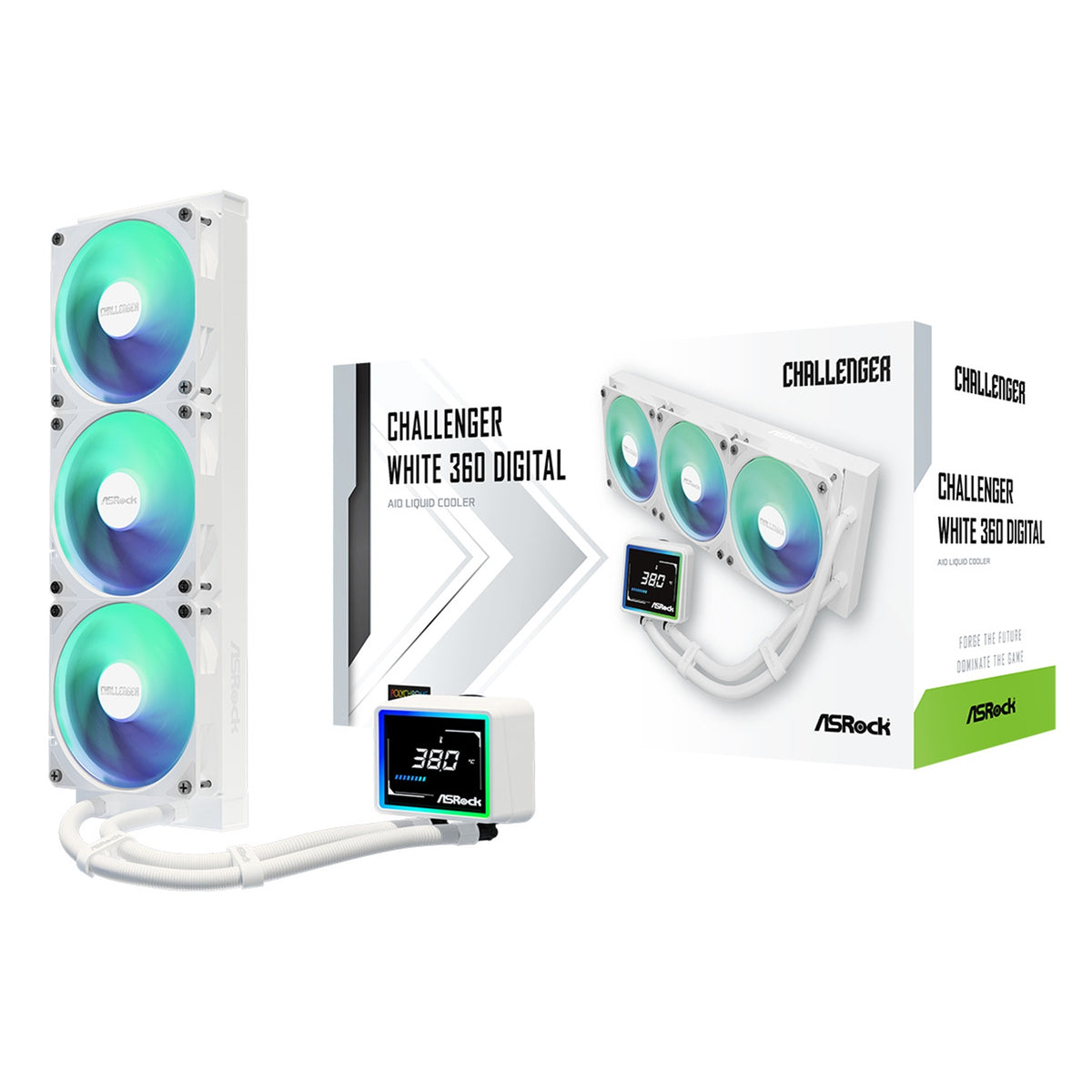 ASRock Challenger White 360 Digital AIO Liquid CPU Cooler
