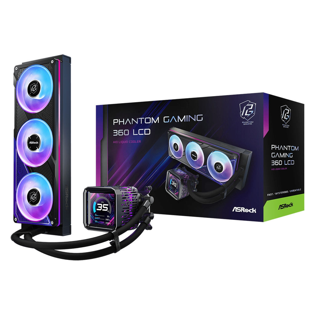 ASRock Phantom Gaming 360 LCD AIO CPU Cooler - 360mm