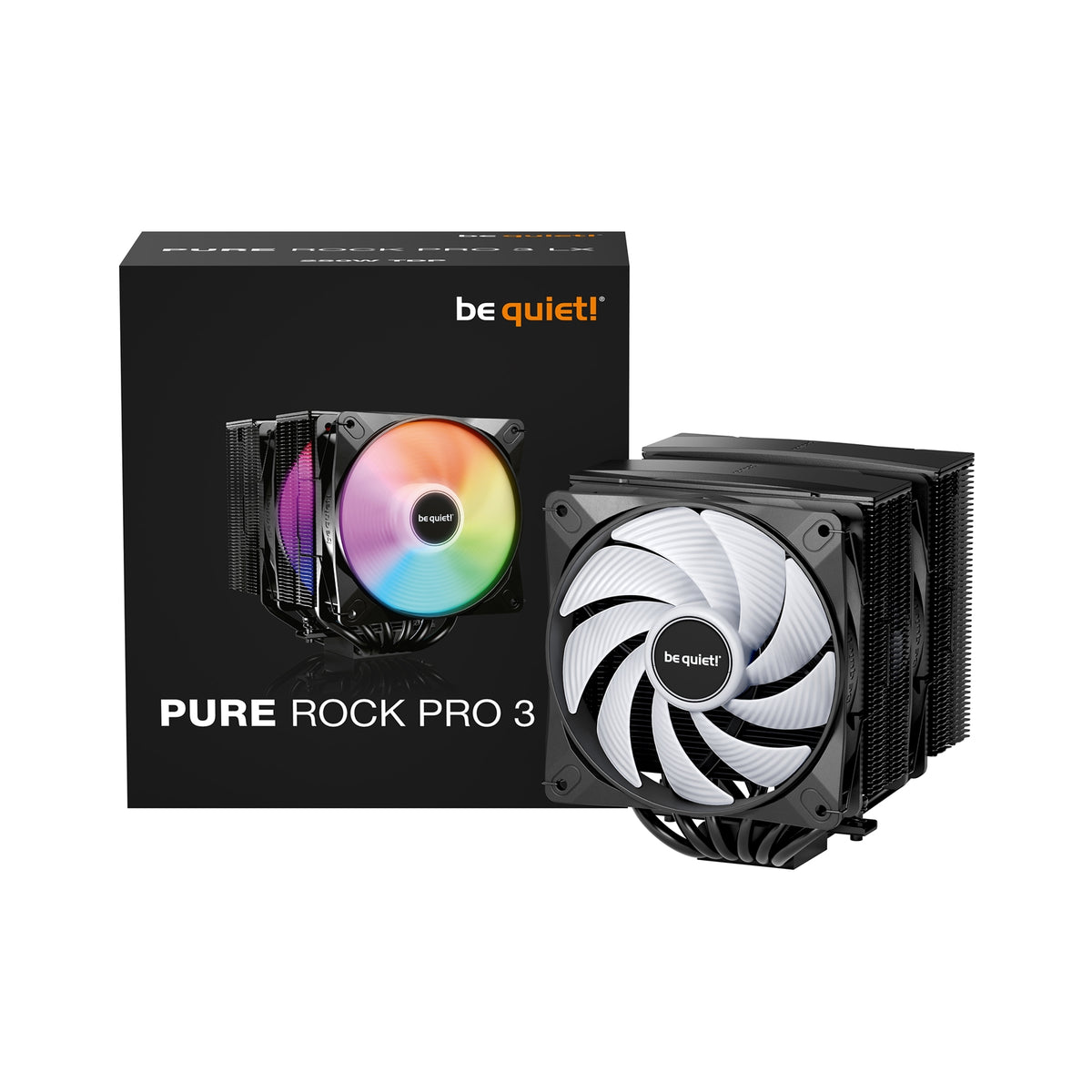 be quiet! Pure Rock Pro 3 LX CPU Cooler - 250W TDP, ARGB