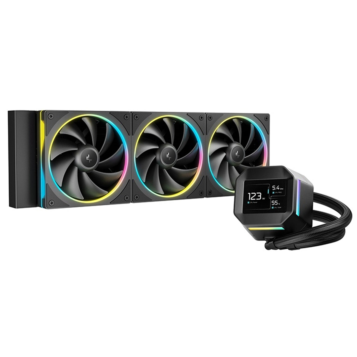 DeepCool LM360 360mm AIO Liquid Cooler - ARGB, IPS Display