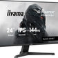 IIyama G-Master monitor with a helmeted person on the screen