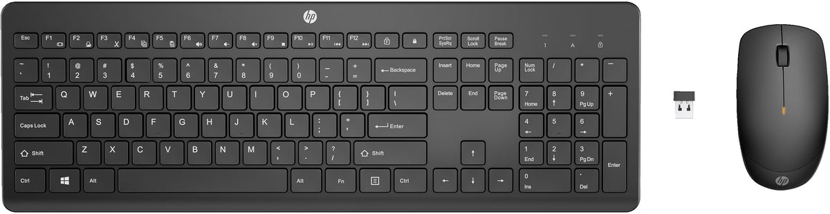 HP 235 Keyboard and Mouse Set - Low Profile Keys - Up to 16 Months Battery Life - Tech Syndicate