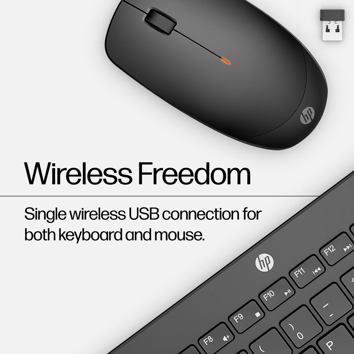 HP 235 Keyboard and Mouse Set - Low Profile Keys - Up to 16 Months Battery Life - Tech Syndicate