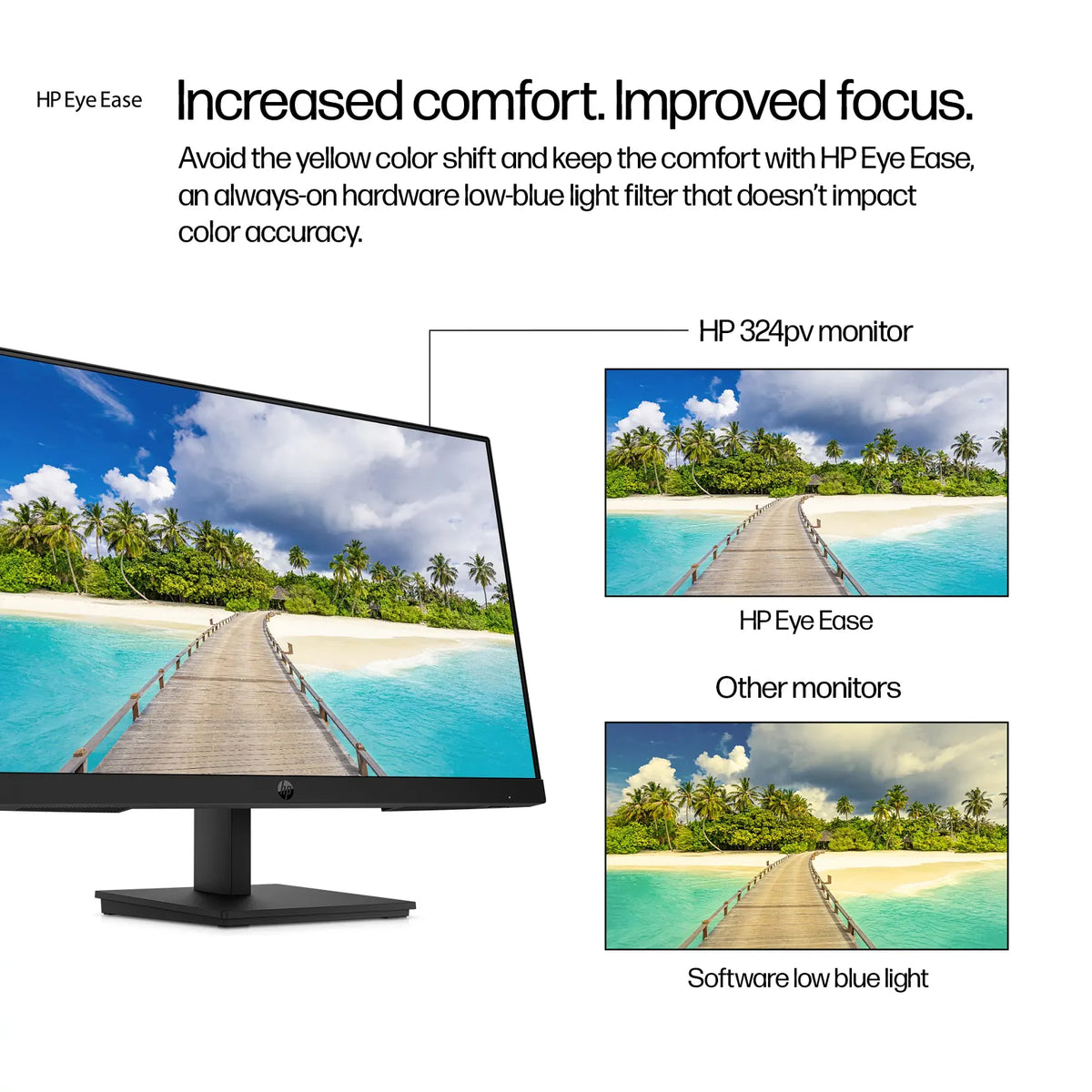 HP 324pv Series 3 Pro 24" FHD VA Monitor - 100Hz, HDMI - Tech Syndicate