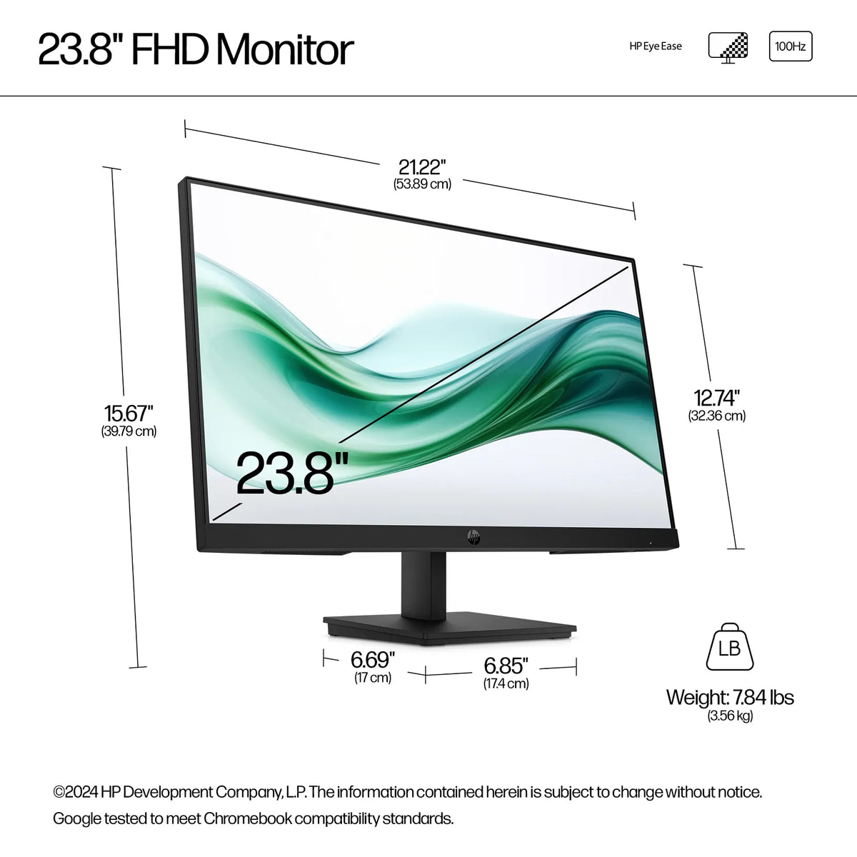 HP 324pv Series 3 Pro 24" FHD VA Monitor - 100Hz, HDMI - Tech Syndicate