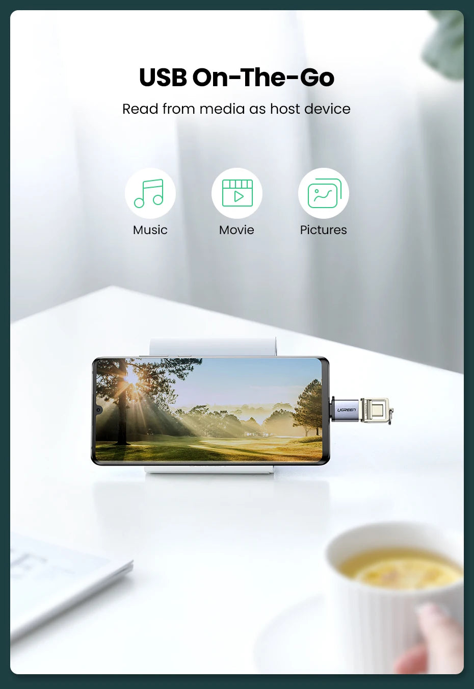 UGREEN USB-C to USB 3.0 Thunderbolt 3 OTG Adapter