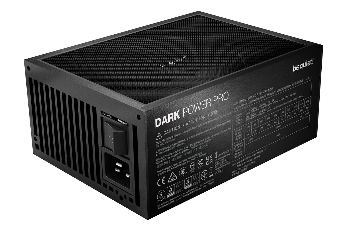 be quiet! Dark Power Pro 14 IO 1600W 80+ Titanium PSU — view 3