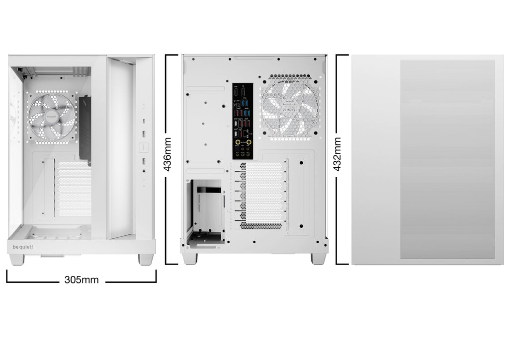 be quiet! Light Base 500 LX White Mid Tower Case BGW86 — view 2