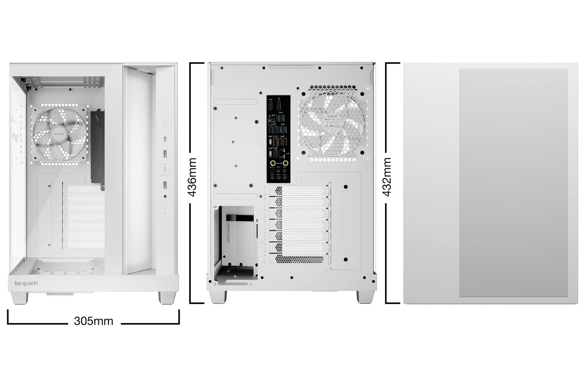 be quiet! Light Base 500 LX White Mid Tower Case BGW86 — view 2