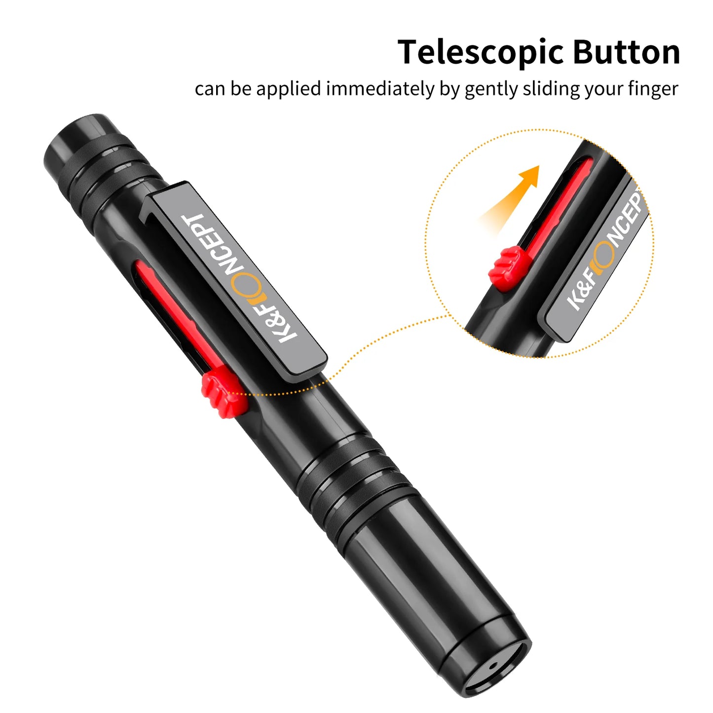 K&F Concept Lens Cleaning Pen with Retractable Soft Brush for DSLR Cameras and Sensitive Electronics Optics - Tech Syndicate 