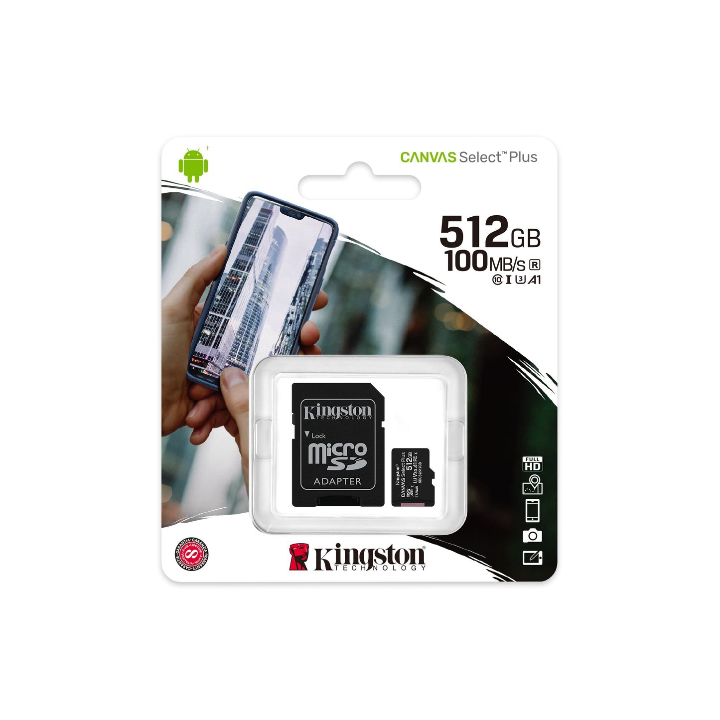 Kingston Canvas Select Plus Micro SD Card with SD Adapter, Class 10 up to 512 GB - Tech Syndicate 