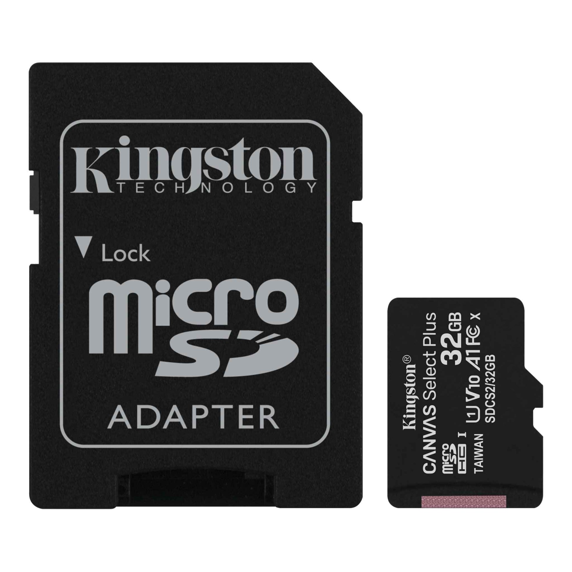 Kingston Canvas Select Plus Micro SD Card with SD Adapter, Class 10 up to 512 GB - Tech Syndicate 