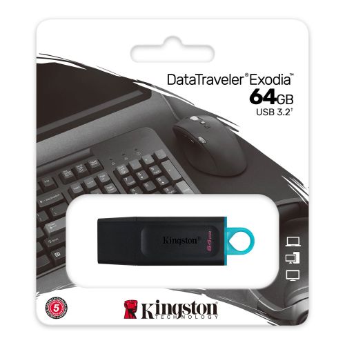 Kingston DataTraveler Exodia USB 3.2 Gen 1 Memory Pen - 32GB to 256GB - Tech Syndicate