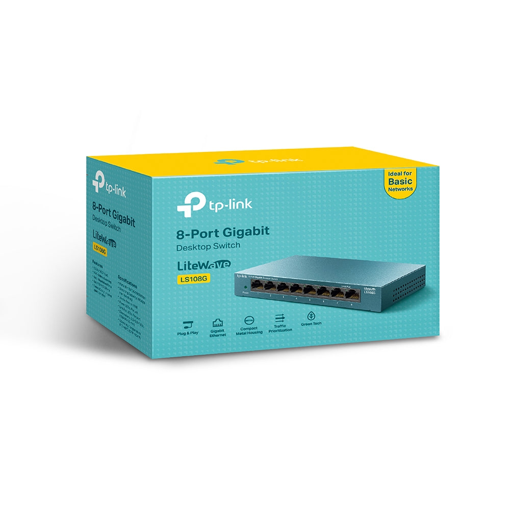 8-Port 10/100/1000Mbps Desktop Network Switch 6