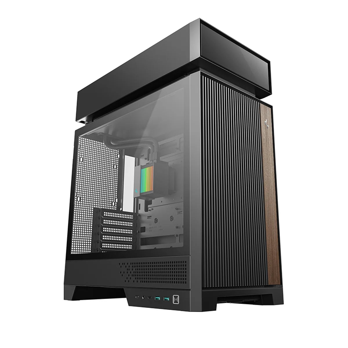 DeepCool CL6600 ATX PC Case with 360mm ARGB Liquid Cooler (Black, White) - Black (R-CL6600-BKNNA0-G-1)