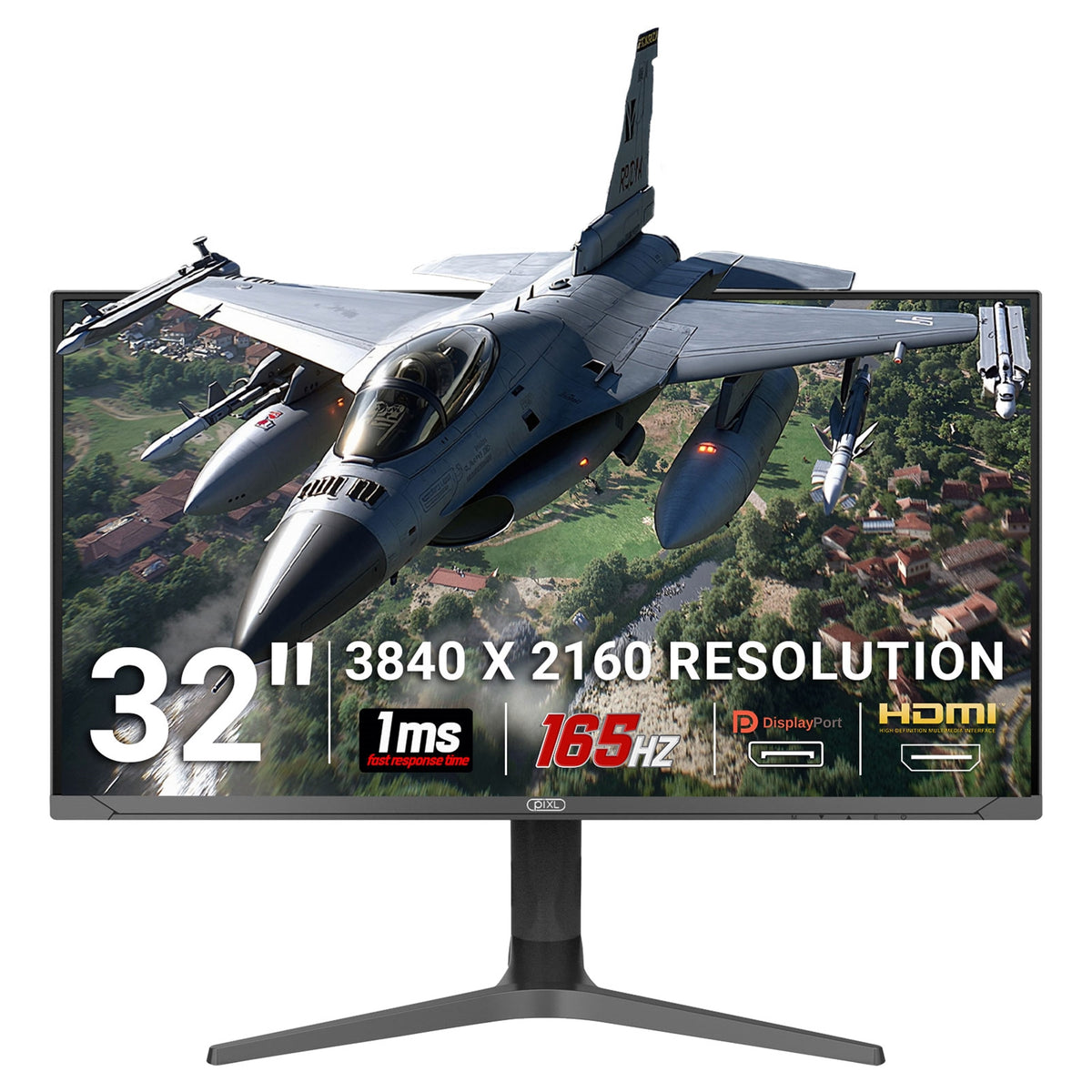 piXL CM32G7 32" 4K 144Hz IPS Gaming Monitor - FreeSync & G-Sync
