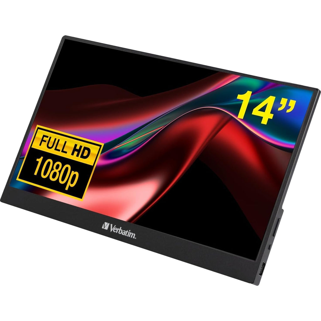 Verbatim PMT-14 14" FHD Touchscreen Monitor - USB-C, Aluminium
