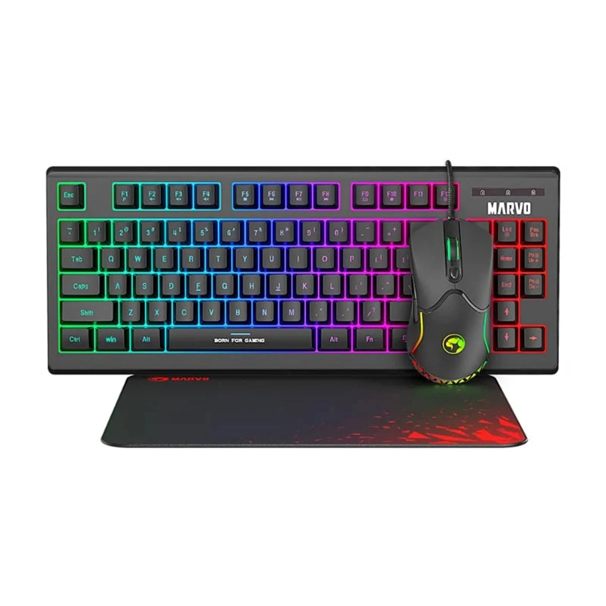 Marvo Scorpion CM310 TKL RGB Gaming Keyboard Mouse Mat Bundle