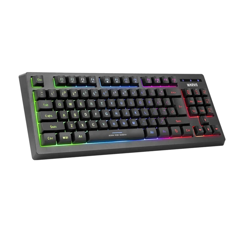 Marvo Scorpion CM310 Loot 30 3 in 1 RGB Gaming UK Layout TKL Keyboard, Mouse and Mat Bundle (Black)-Keyboard-Gigante Computers