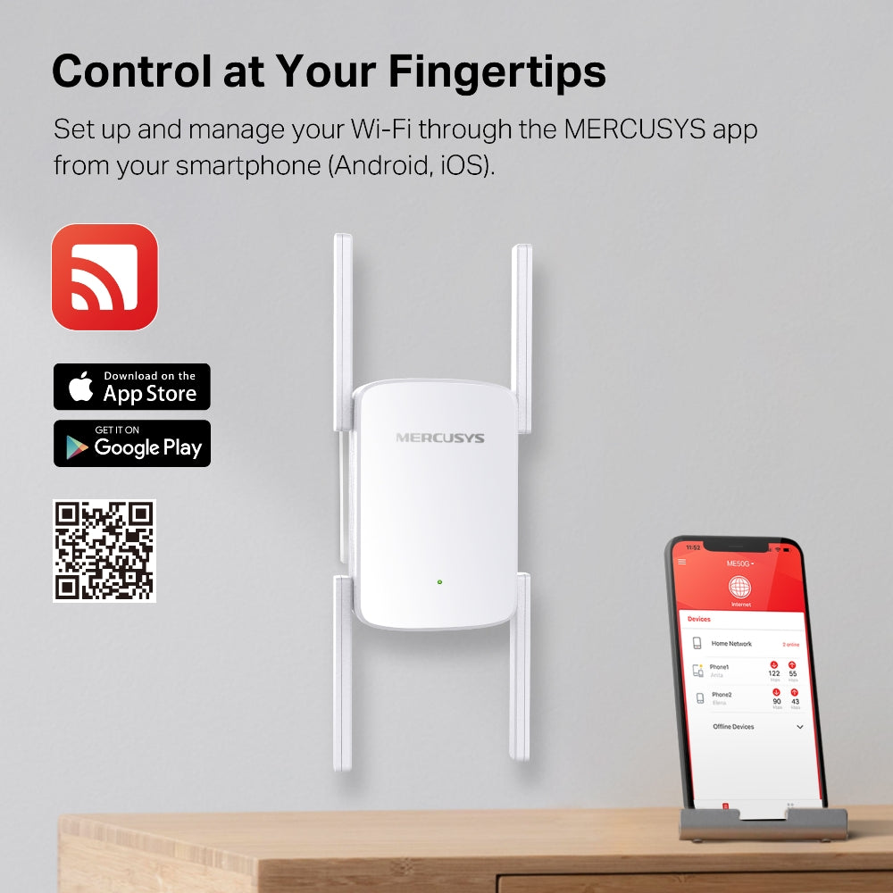 Mercusys ME50G V1 - AC1900 Wi-Fi Range Extender - Tech Syndicate