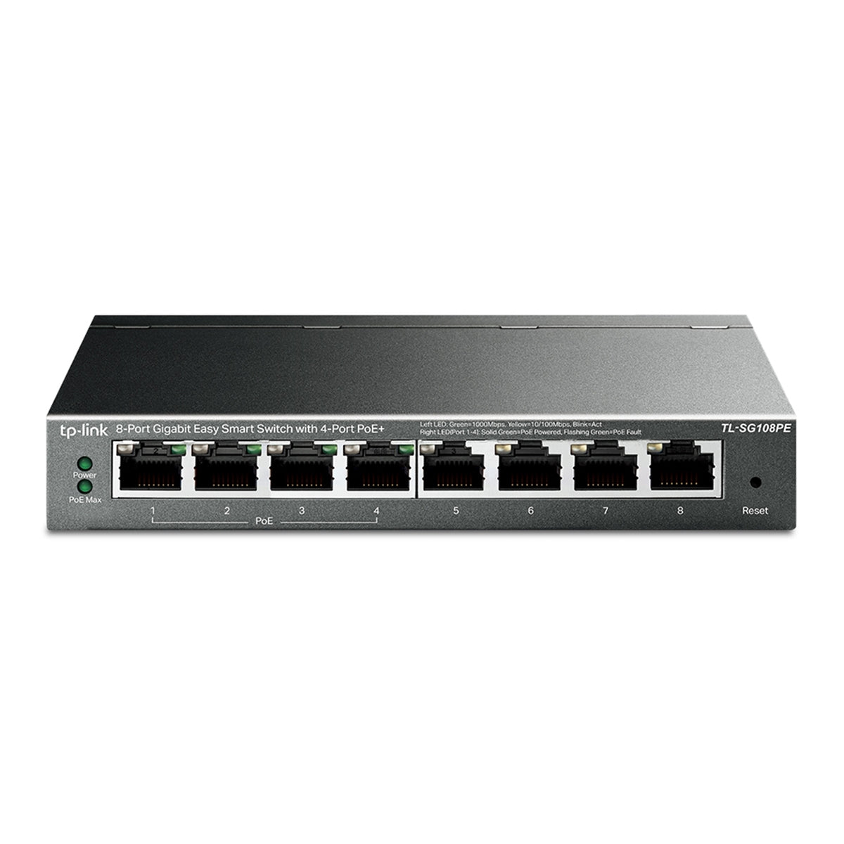 TP-Link TL-SG108PE 8-Port Gigabit PoE+ Easy Smart Switch 64W