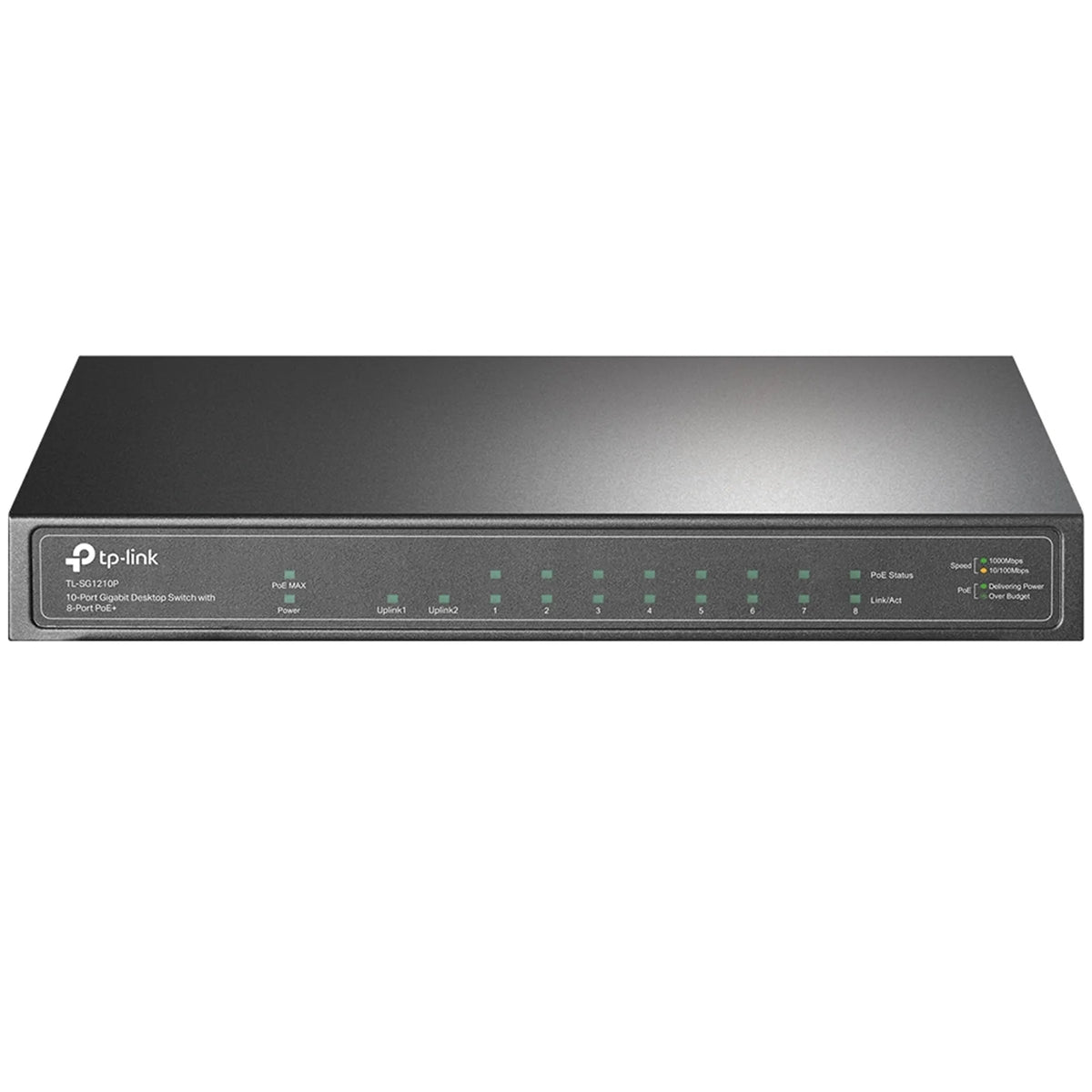 TP-Link TL-SG1210P 10-Port Metal Gigabit Desktop Switch with 8-Port PoE+ (63W)