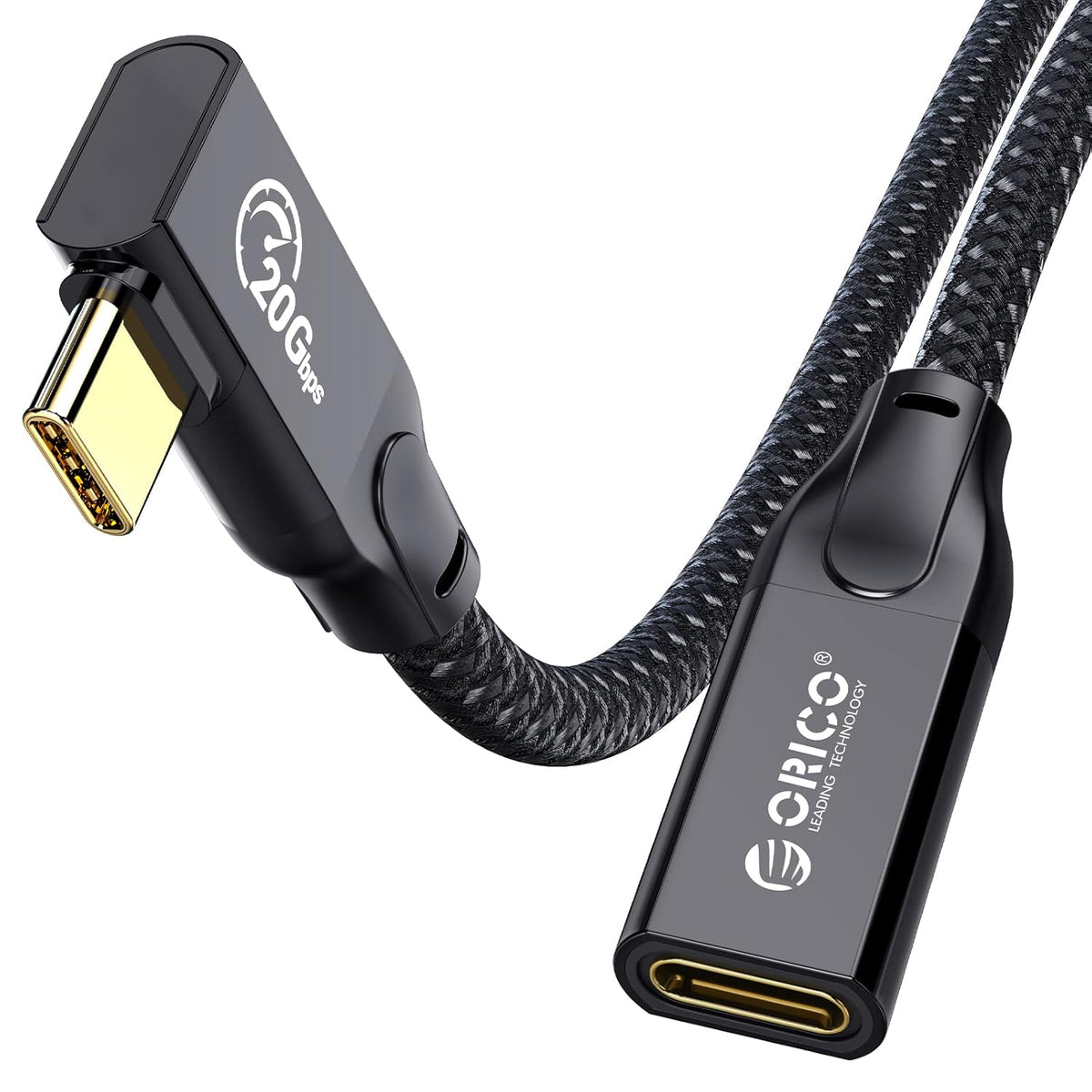 ORICO USB-C L-Shaped 3.2 Gen2 20GBps High-speed Extension Cable - Tech Syndicate