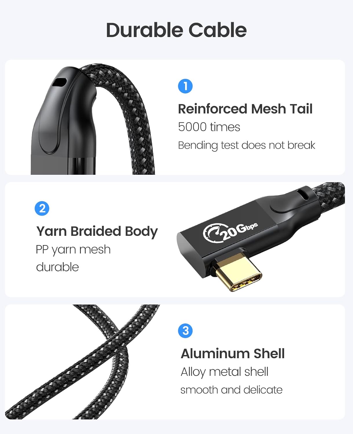 ORICO USB-C L-Shaped 3.2 Gen2 20GBps High-speed Extension Cable - Tech Syndicate 