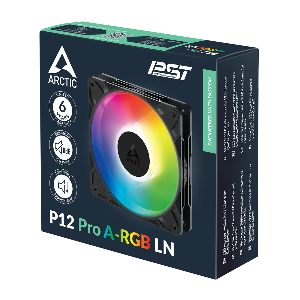 ARCTIC P12 Pro A-RGB LN 120mm PWM Fan - FDB, 450-2000 RPM