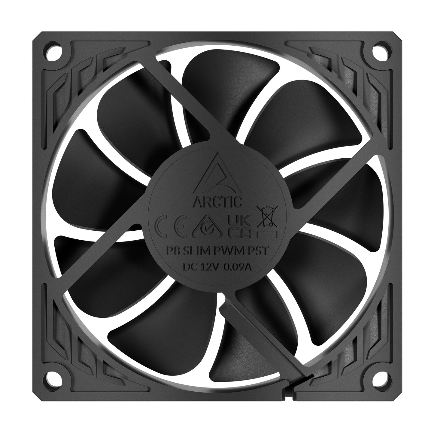 ARCTIC P8 Slim 8cm PWM PST Case Fan w/ Cable Splitter & Fluid Dynamic 300-3000 RPM