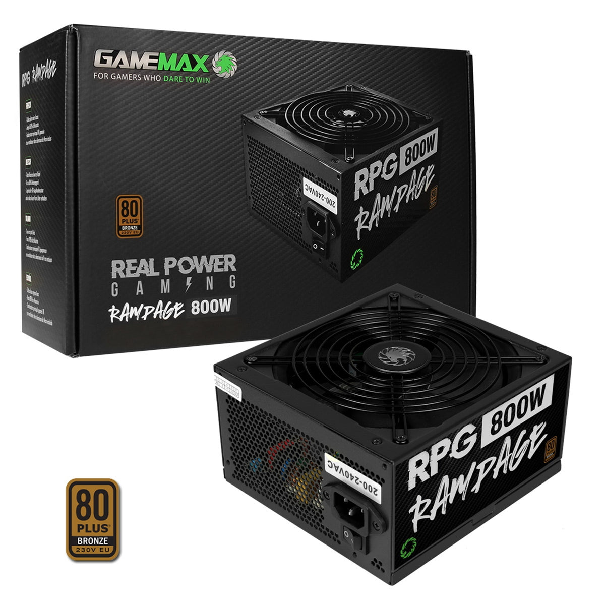 GAMEMAX RPG Rampage 800W 80+ Bronze Non-Modular PSU